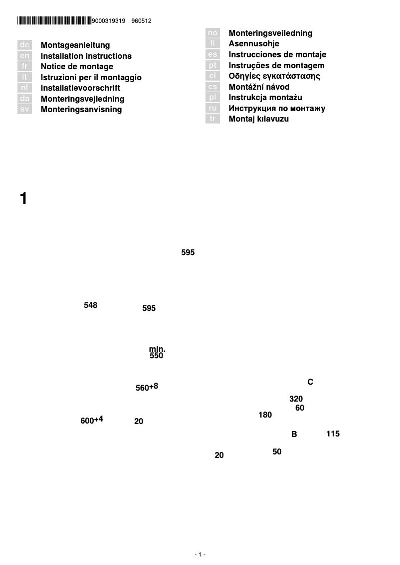 Page 1 of the manual User Manual Siemens HB75LB561J
