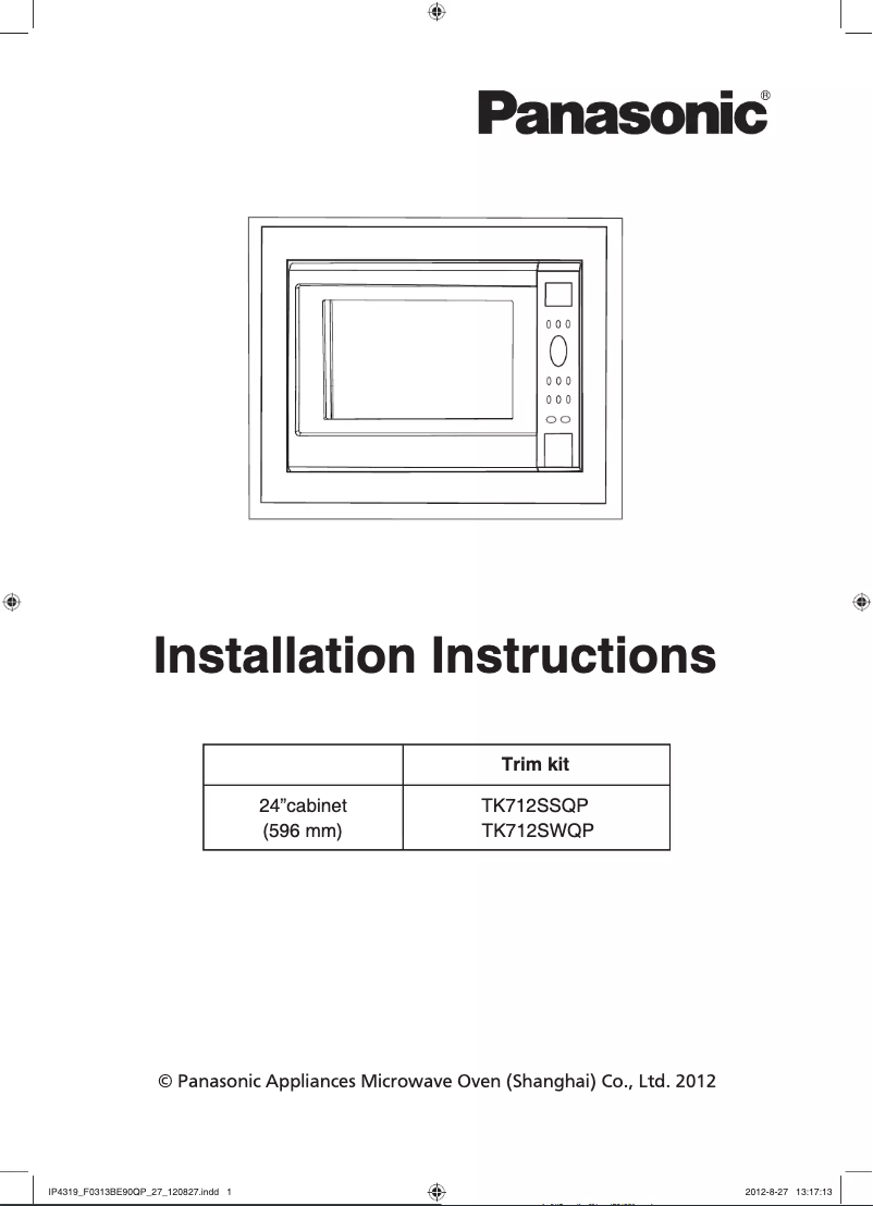 Page 1 of the manual User Manual Panasonic NN-TK712SSQP
