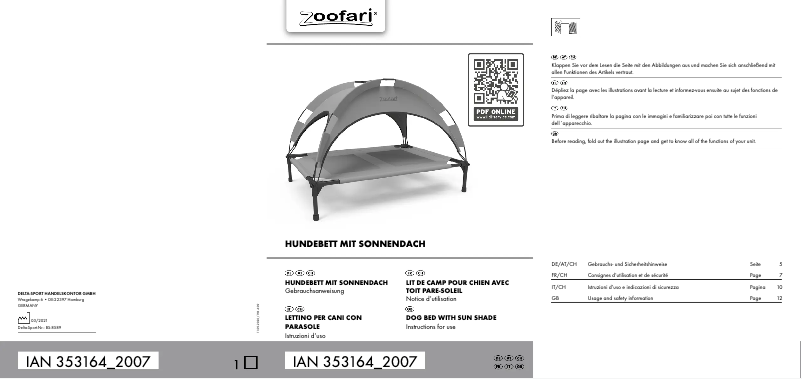 First page image of the manual for IAN 353164