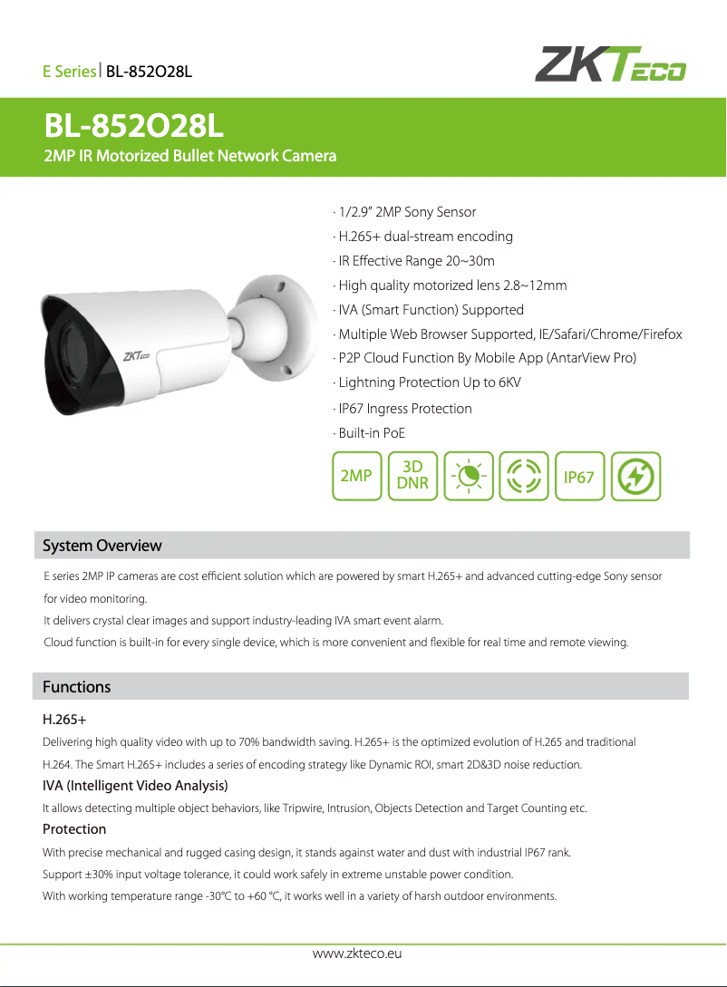 Image de la première page du manuel de l'appareil BL-852O28L