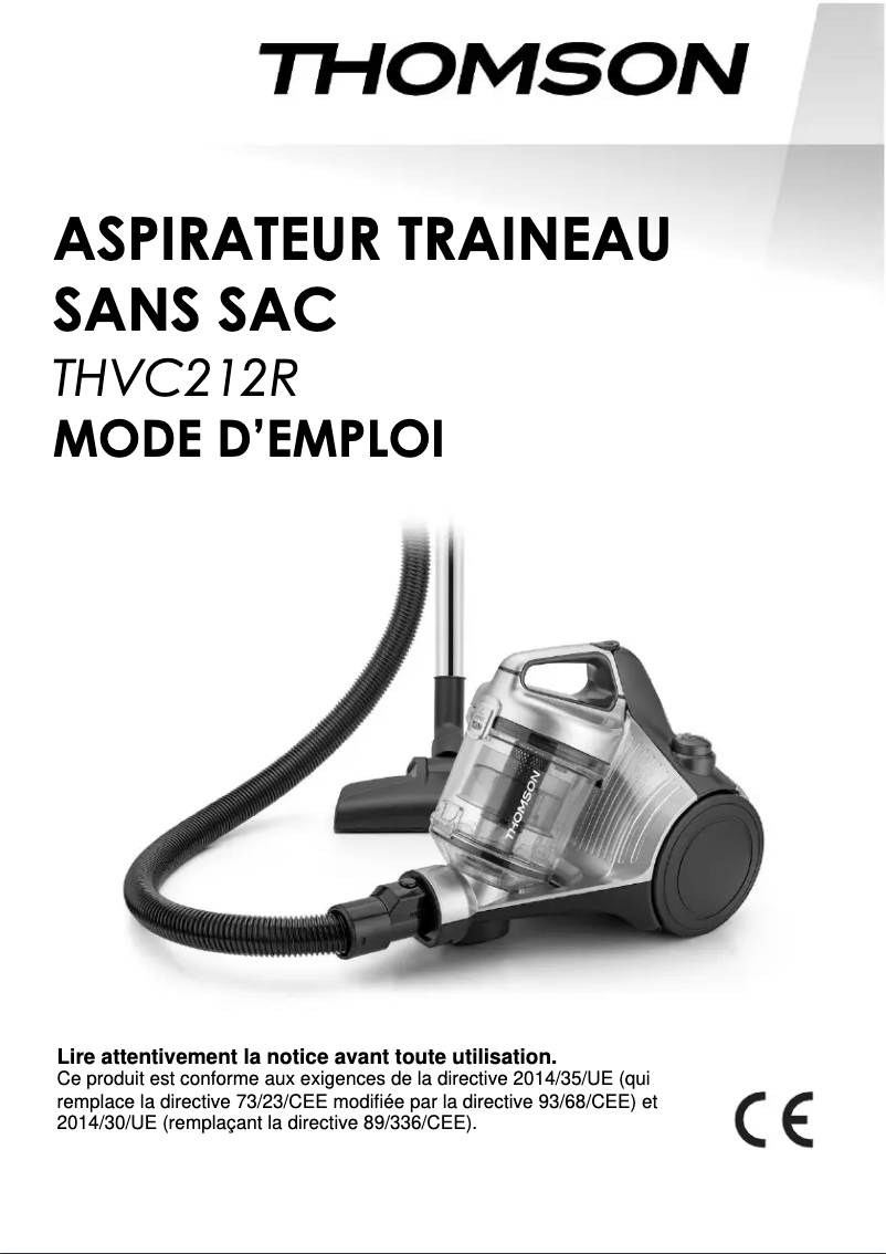 Page 1 of the manual User Manual Thomson THVC212R