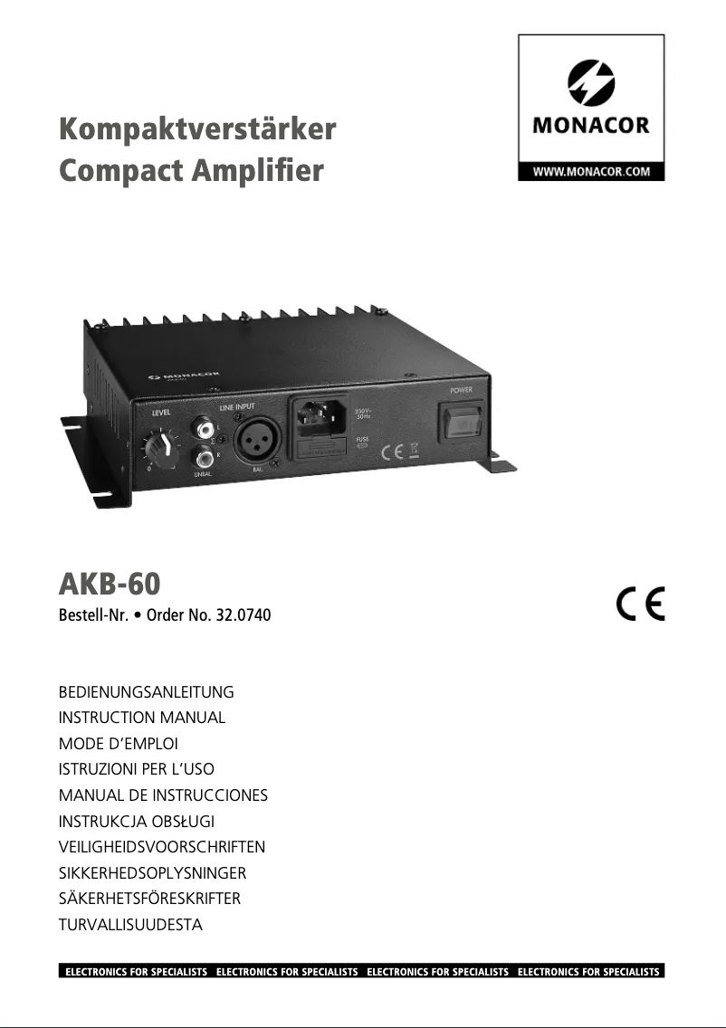 First page image of the manual for AKB-60