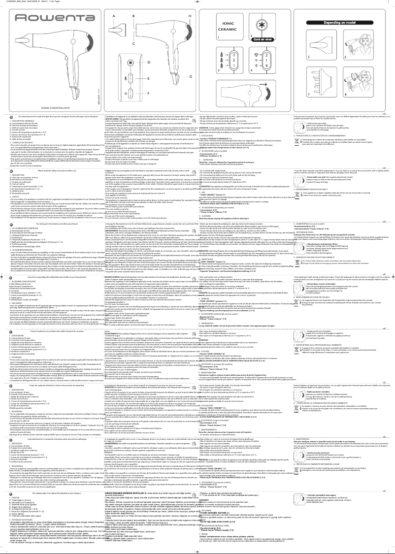 Page 1 of the manual User Manual Rowenta CV8652