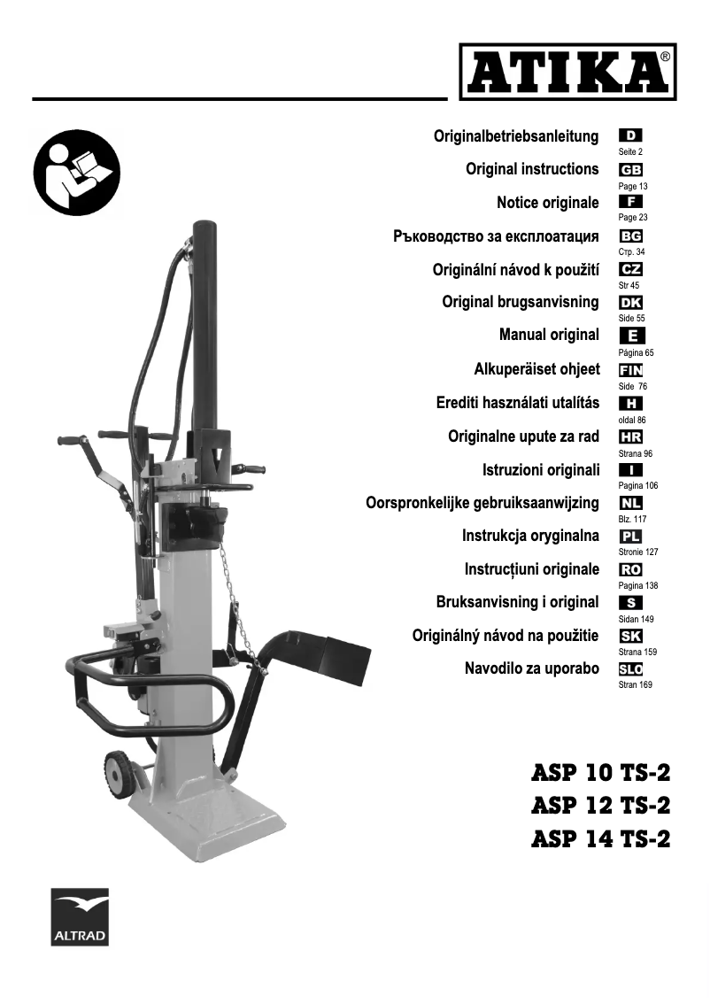 Page 1 of the manual User Manual ATIKA ASP 10 TS-2