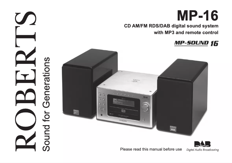 Page 1 of the manual User Manual Roberts Sound16
