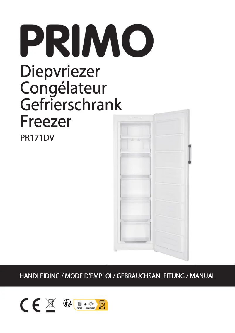 First page image of the manual for PR171DV