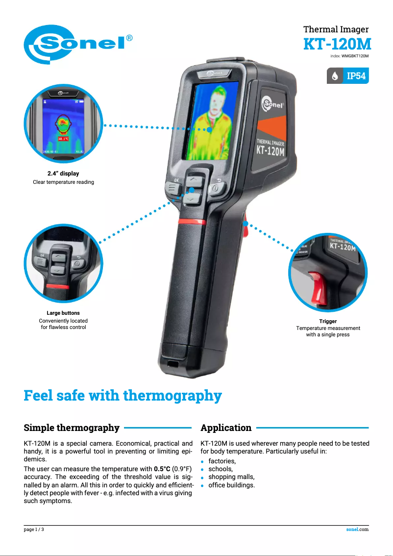 First page image of the manual for KT-120M