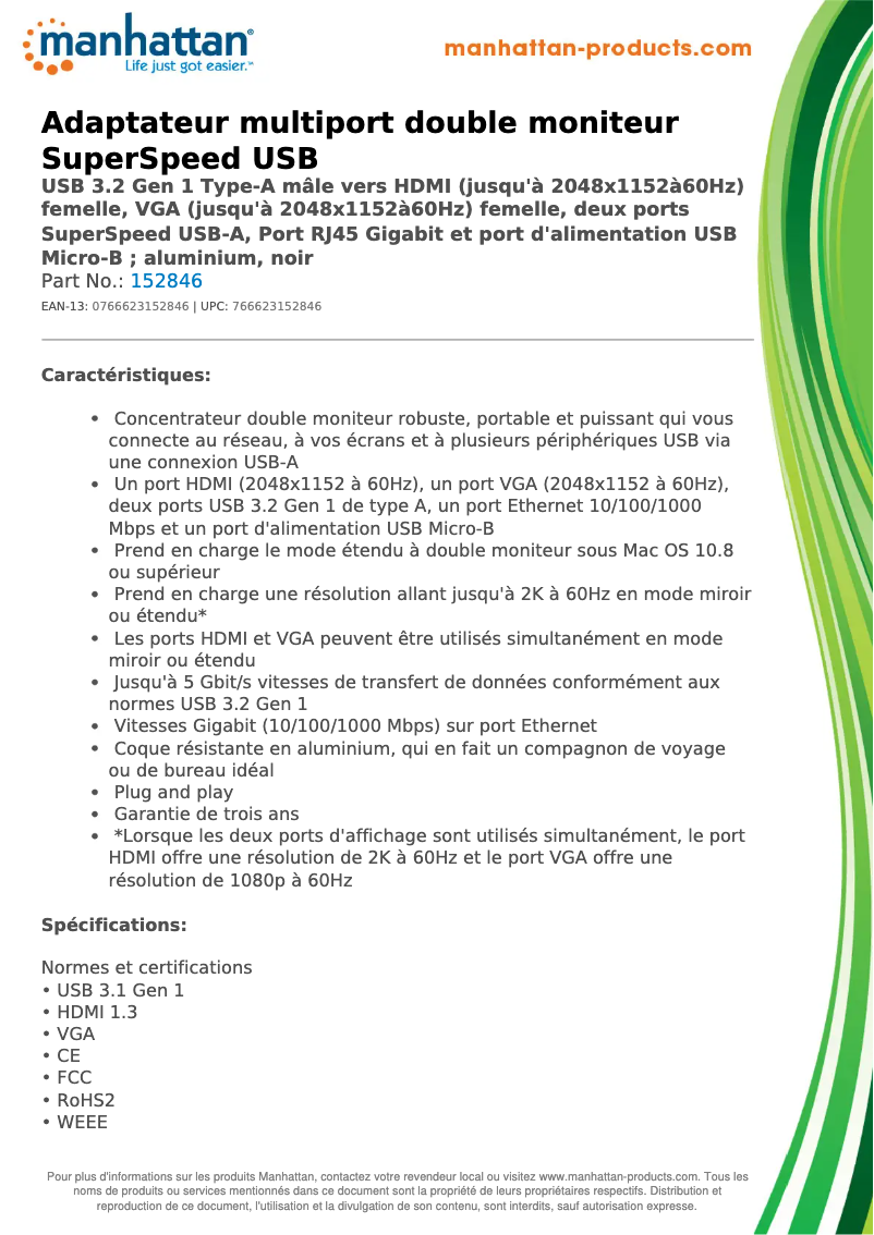 First page image of the manual for 152846