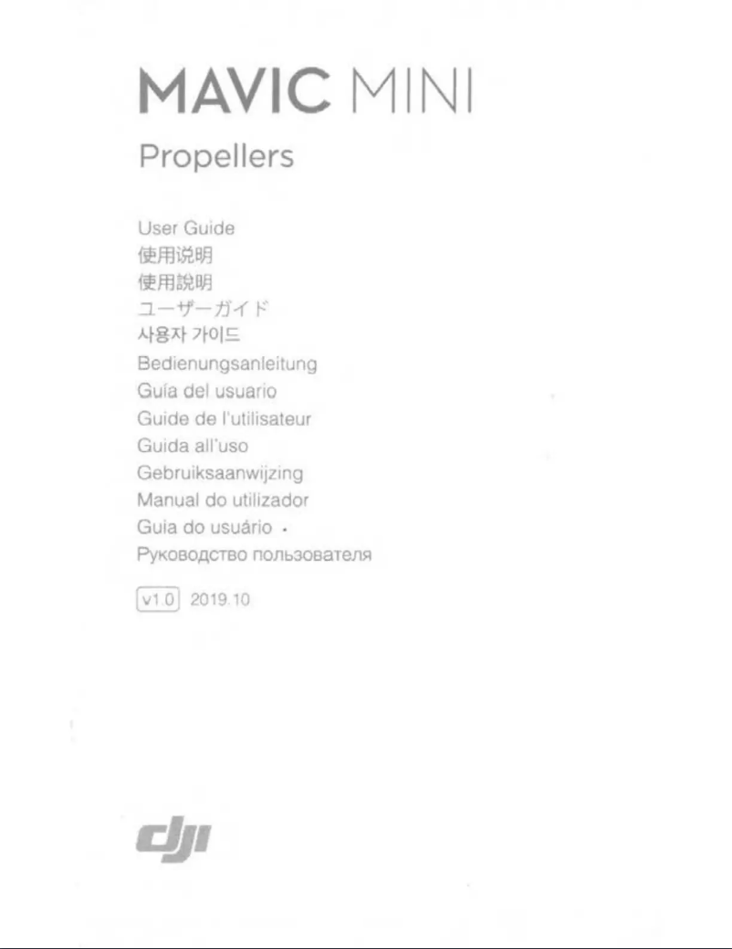 Page 1 of the manual User Manual DJI Mavic Mini Propellers