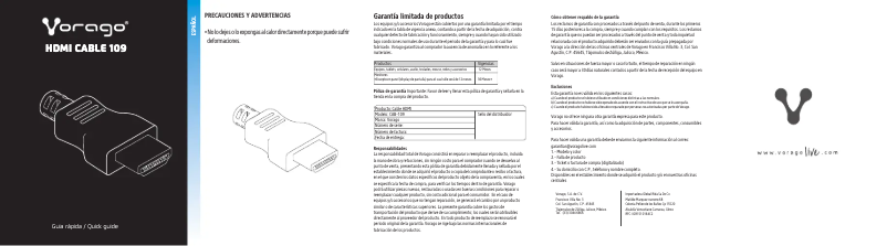 Page 1 of the manual User Manual Vorago CAB-109