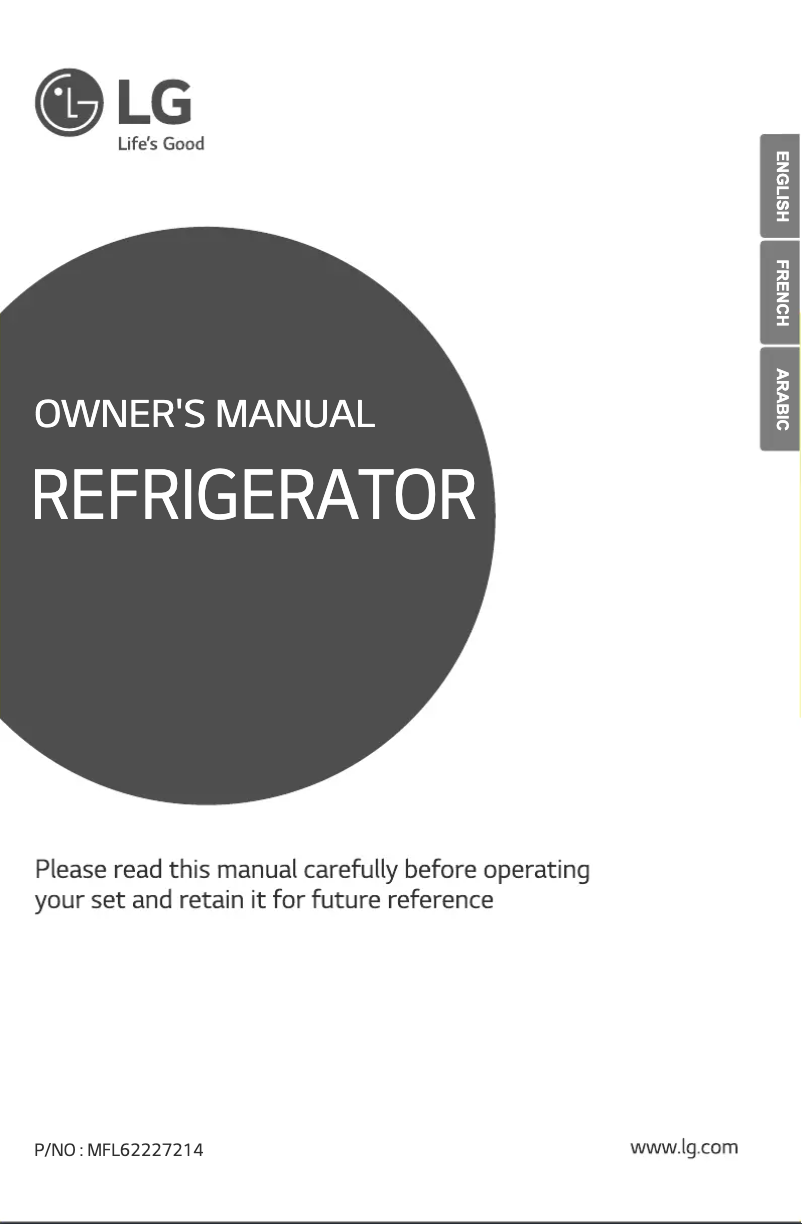Page 1 of the manual User Manual LG GL-S292RLHL