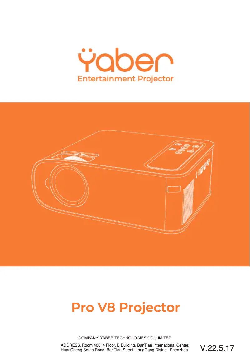 First page image of the manual for Pro V8