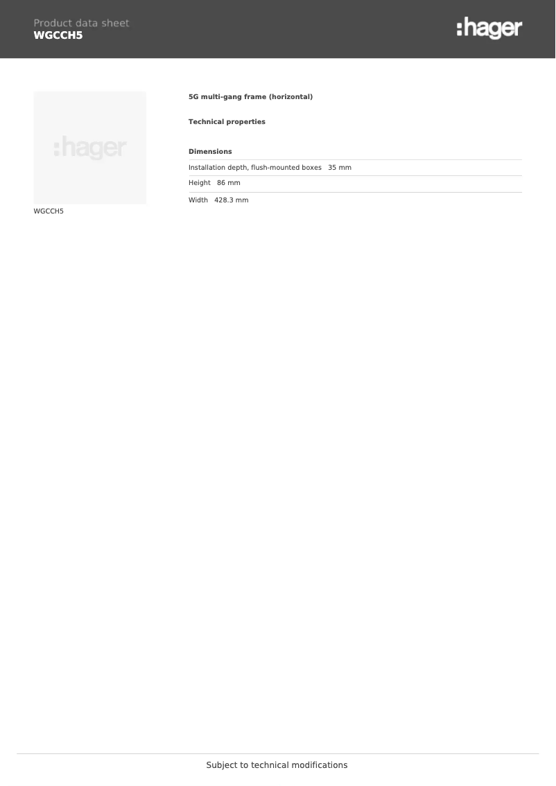 First page image of the manual for WGCCH5