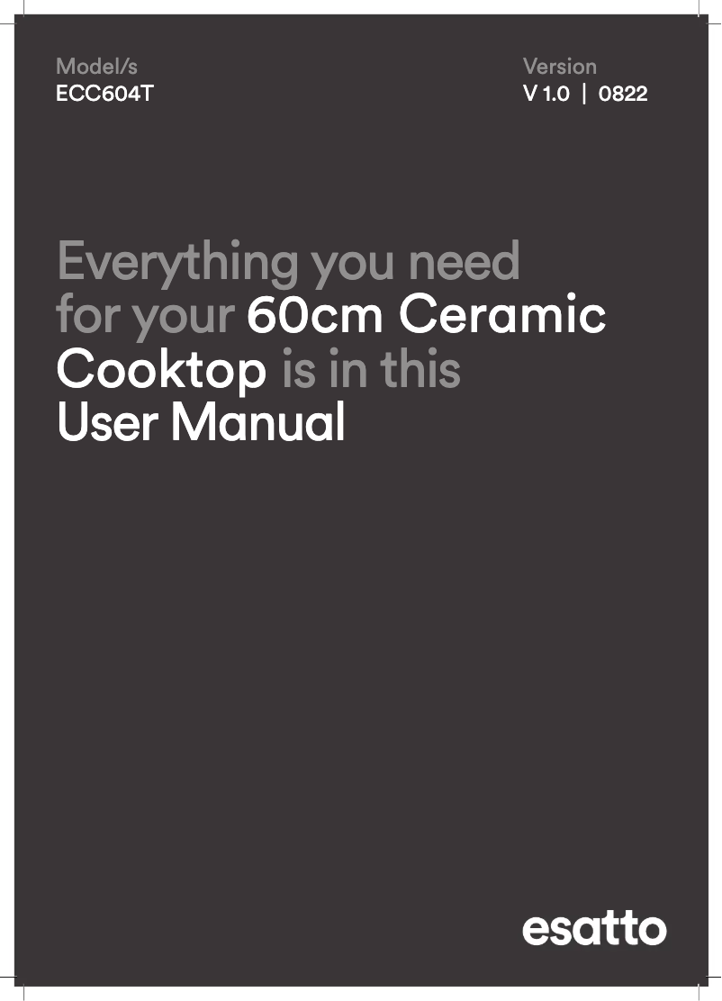 First page image of the manual for ECC604T