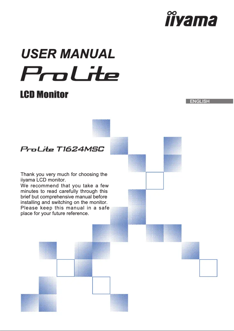First page image of the manual for ProLite T1624MSC-B1