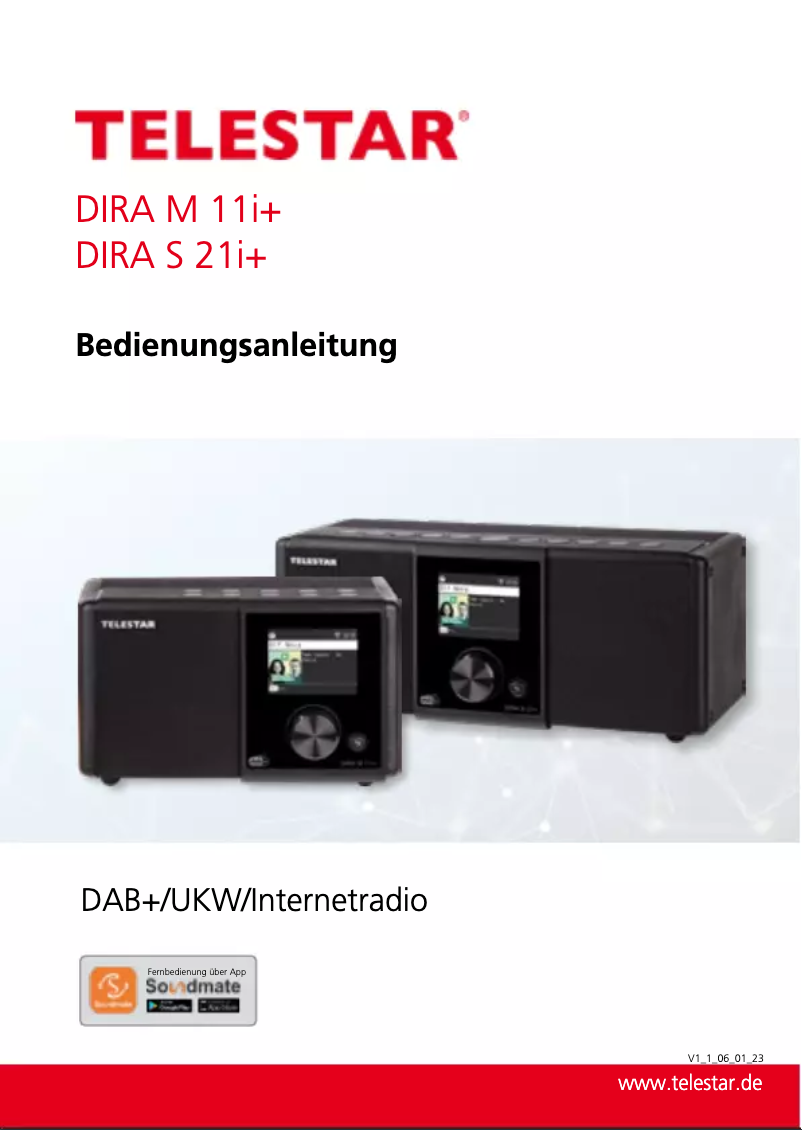 Page 1 of the manual User Manual Telestar DIRA S 21i +