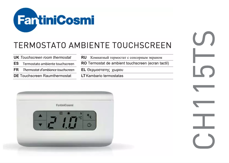 Page 1 of the manual Instruction Manual Fantini Cosmi CH115TS