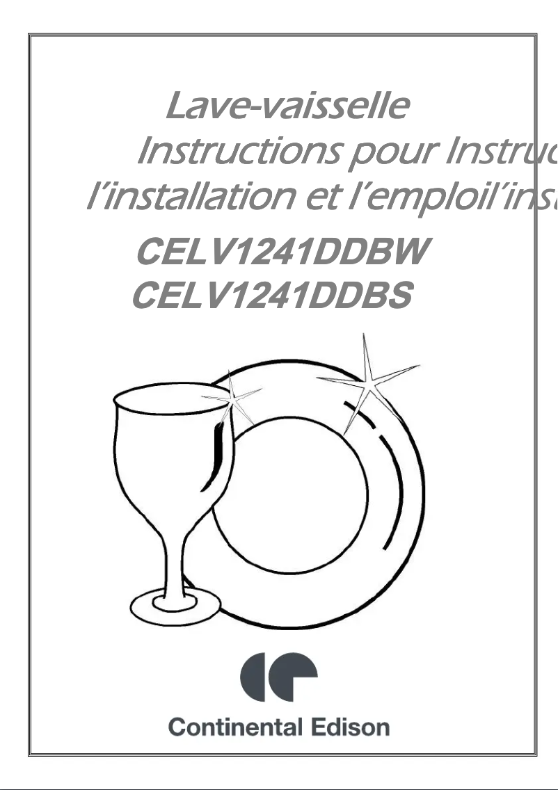 First page image of the manual for CELV1241DDBW