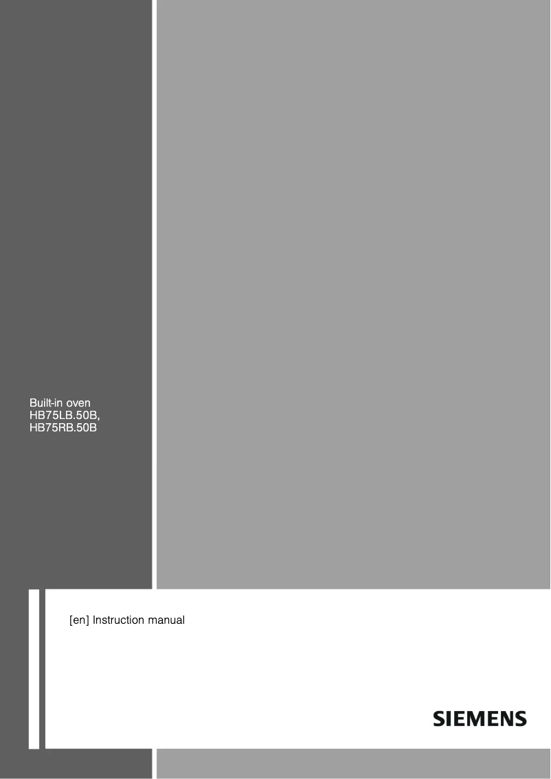 First page image of the manual for HB75LB550B