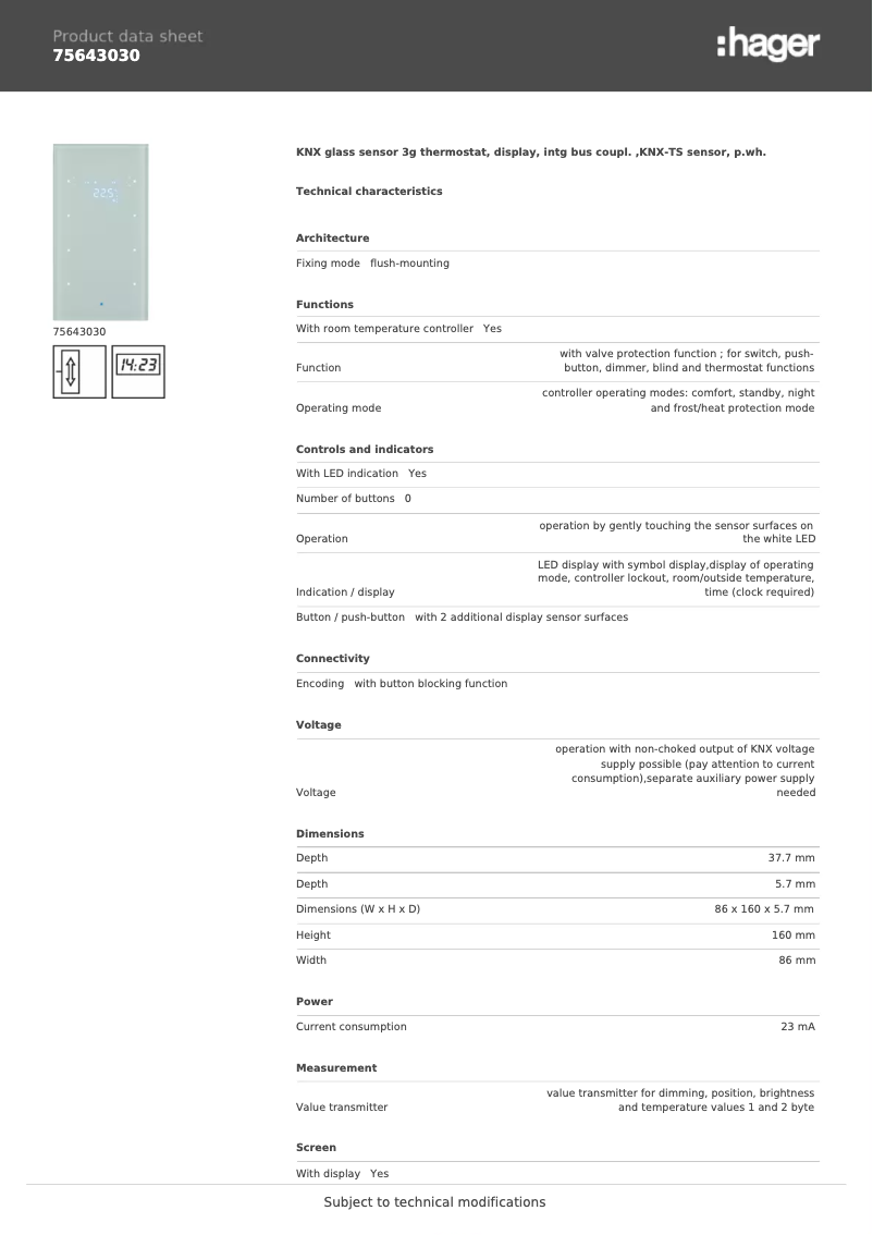 First page image of the manual for 75643030