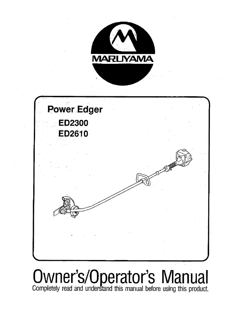 First page image of the manual for ED2610