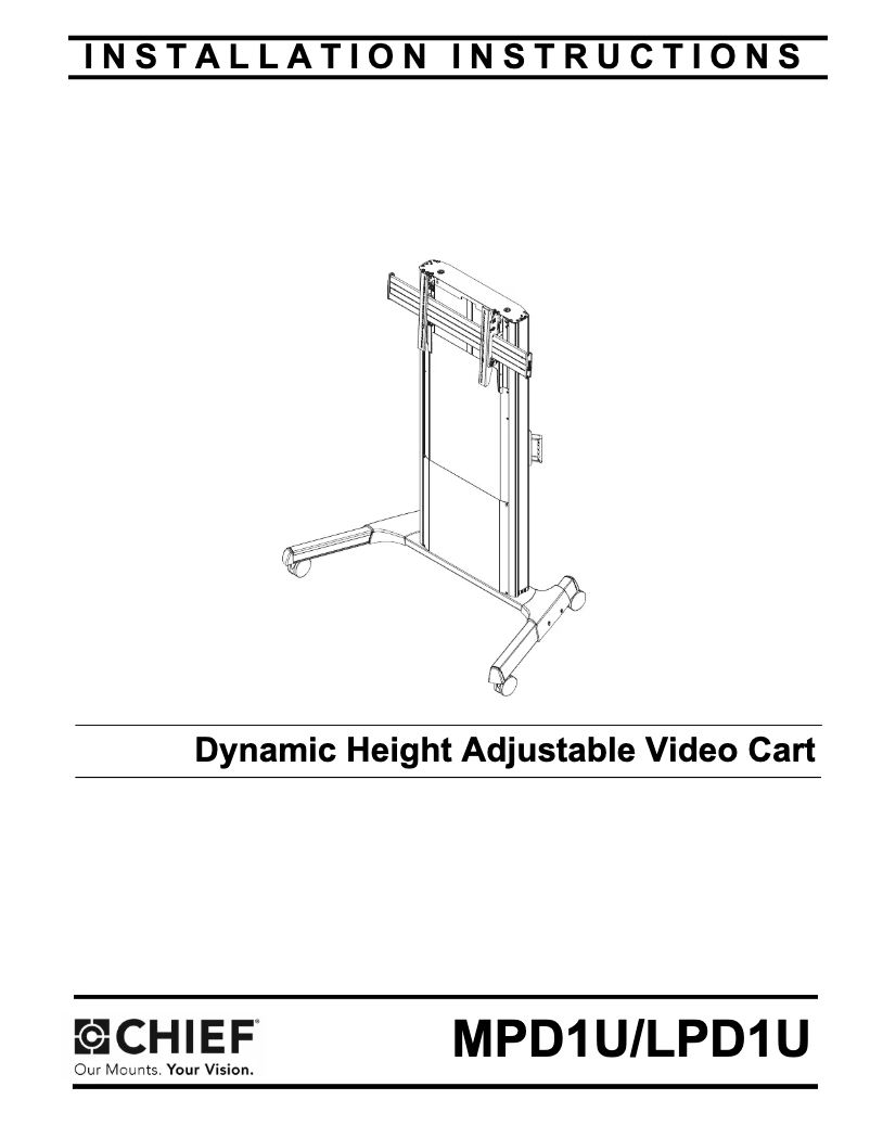 Page 1 of the manual User Manual Chief Fusion MPD1U