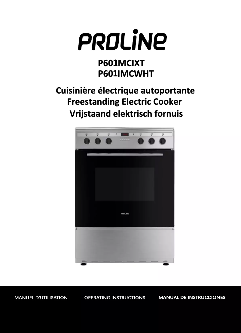 Page 1 of the manual User Manual Proline P601IMCWHT