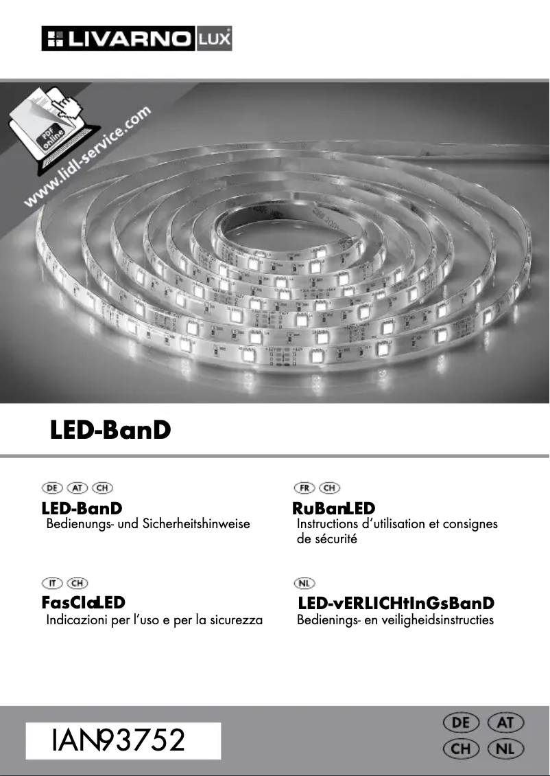 Page 1 of the manual User Manual Livarno Lux IAN 93752