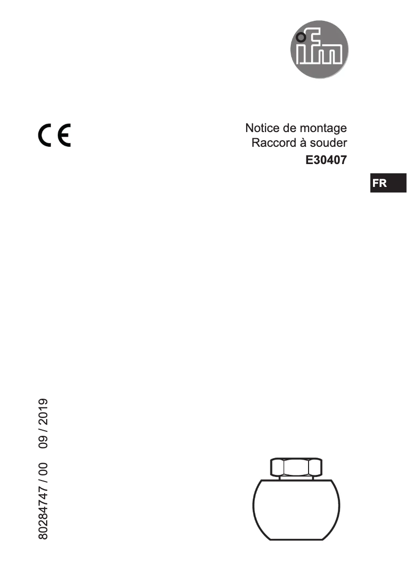 Page 1 of the manual User Manual IFM E30407