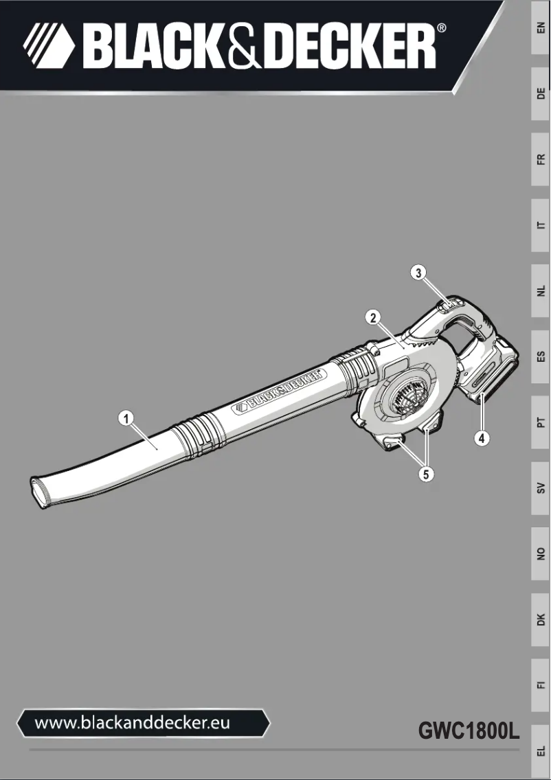 First page image of the manual for GWC1800