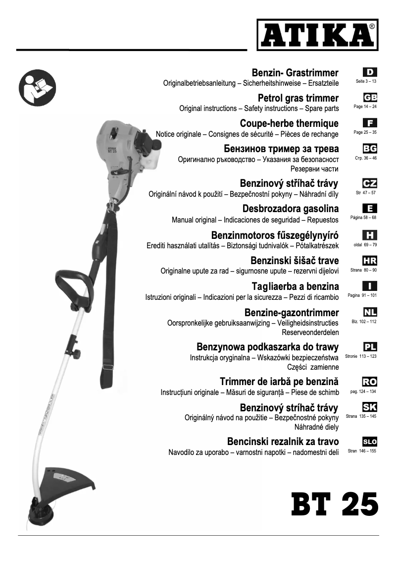 Page 1 of the manual User Manual ATIKA BT 25
