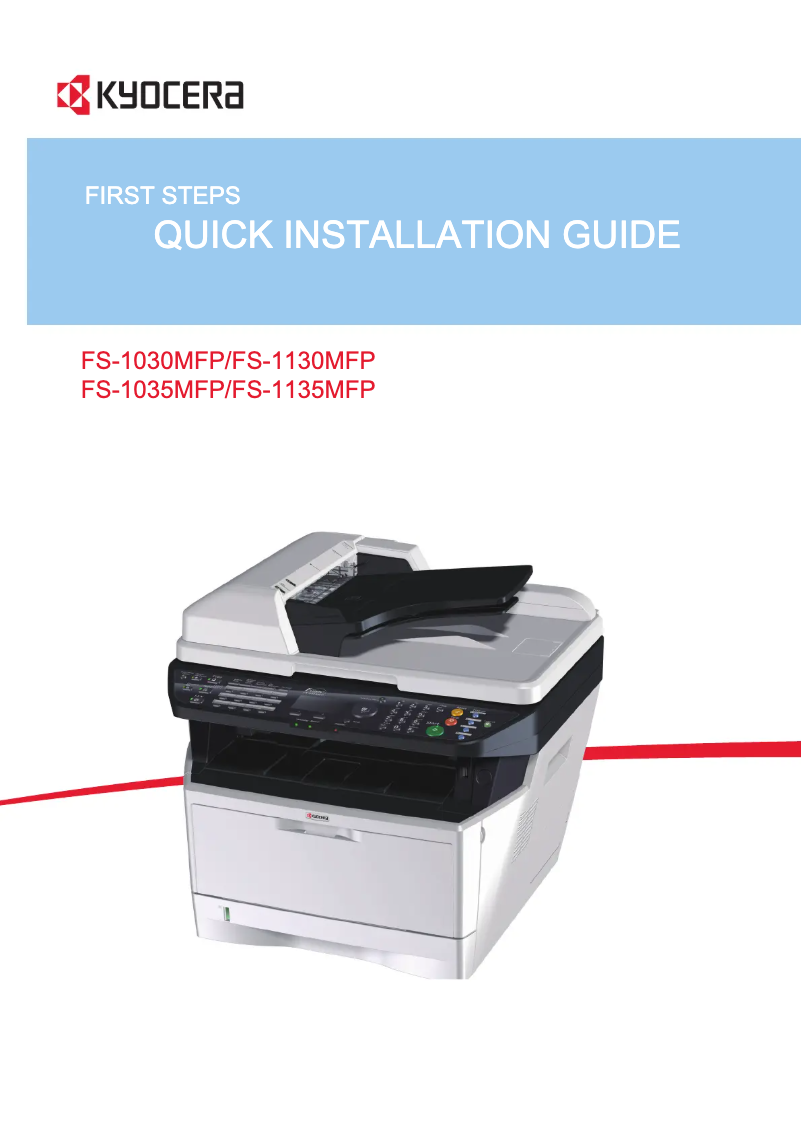 Page 1 of the manual User Manual Kyocera FS-1130MFP