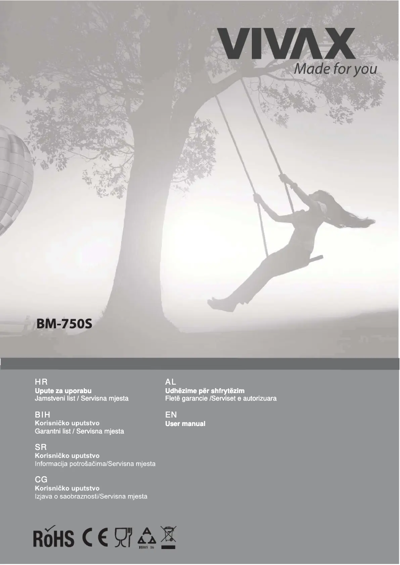 First page image of the manual for BM-750S