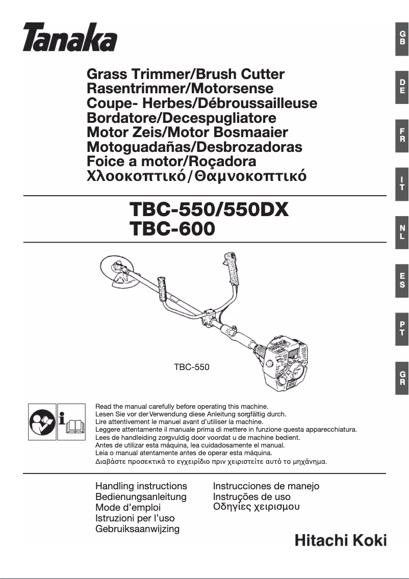 First page image of the manual for TBC-550