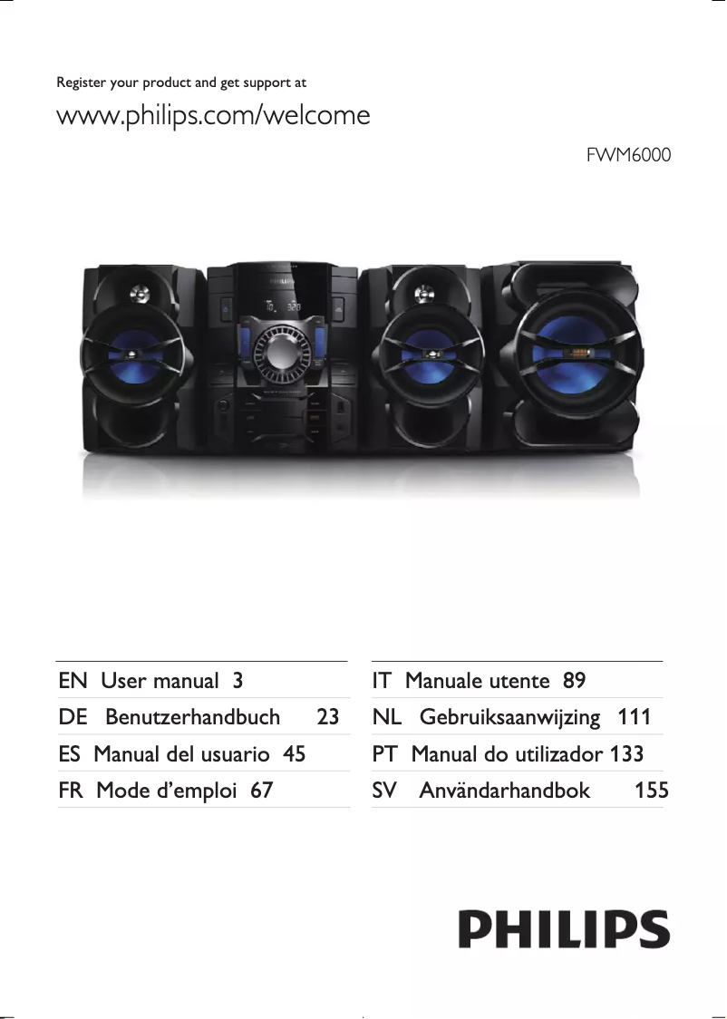 Page 1 of the manual User Manual Philips FWM6000