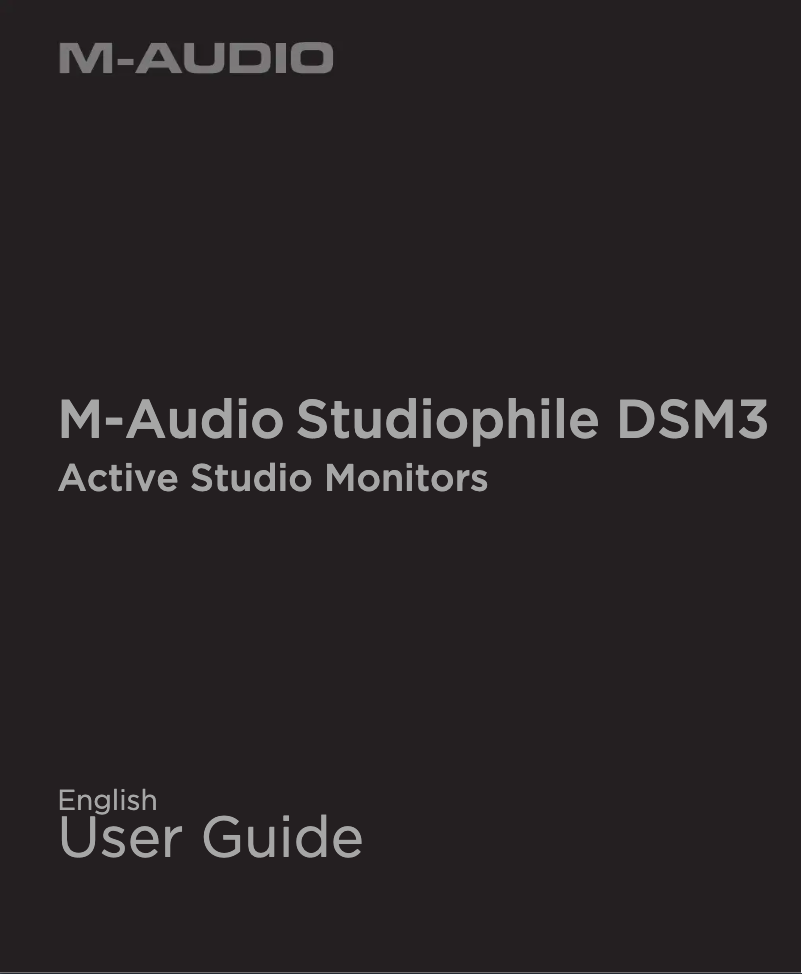 First page image of the manual for Studiophile DSM3