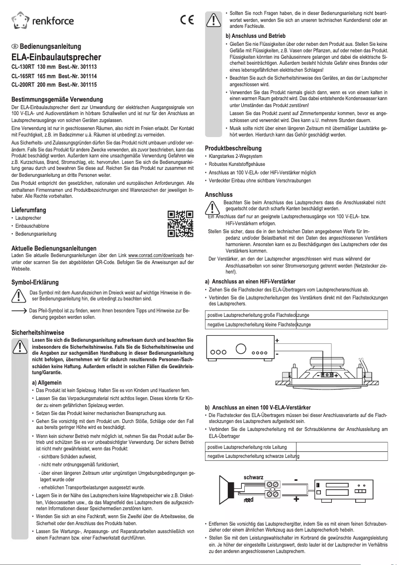 Page 1 of the manual User Manual Renkforce CL-200RT