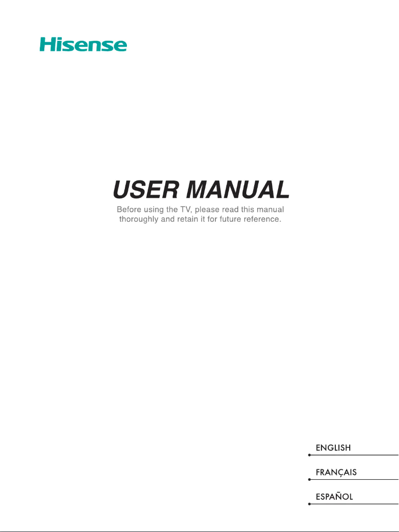 Page 1 of the manual User Manual Hisense 43H3D