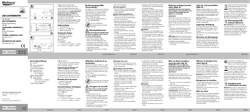 Page 1 of the manual User Manual Melinera IAN 306249