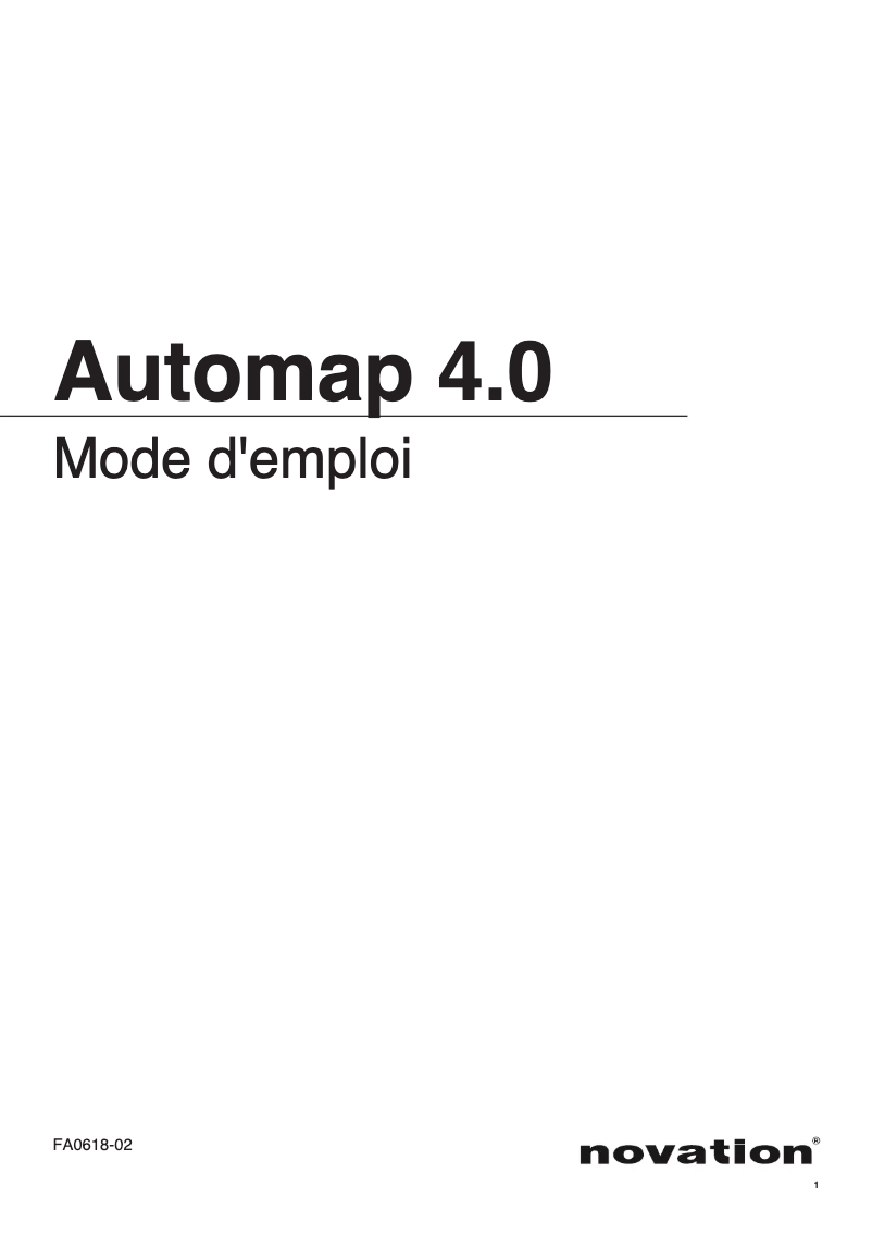 Page 1 of the manual User Manual Novation Launchpad Mini MK1