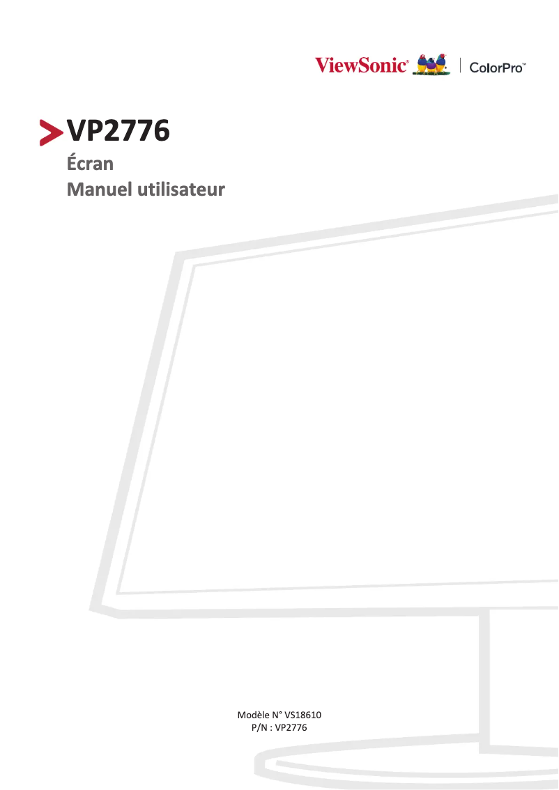 Image de la première page du manuel de l'appareil VP2776