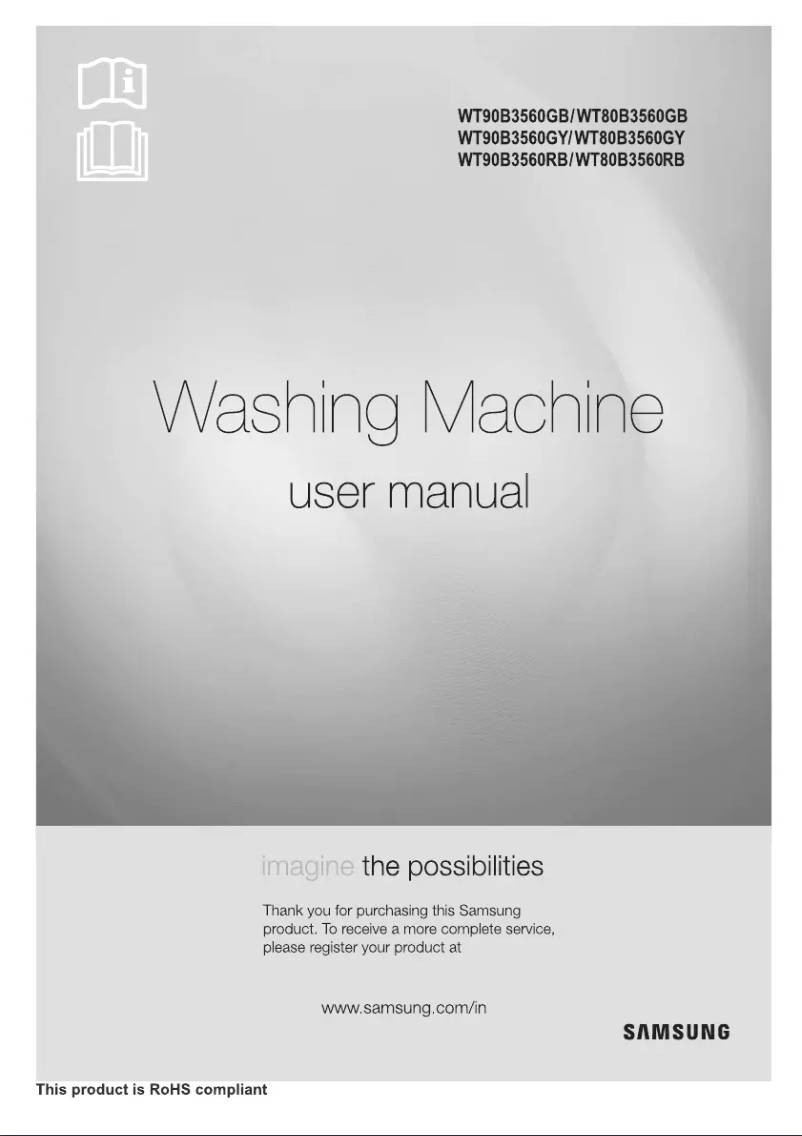 First page image of the manual for WT80B3560RB