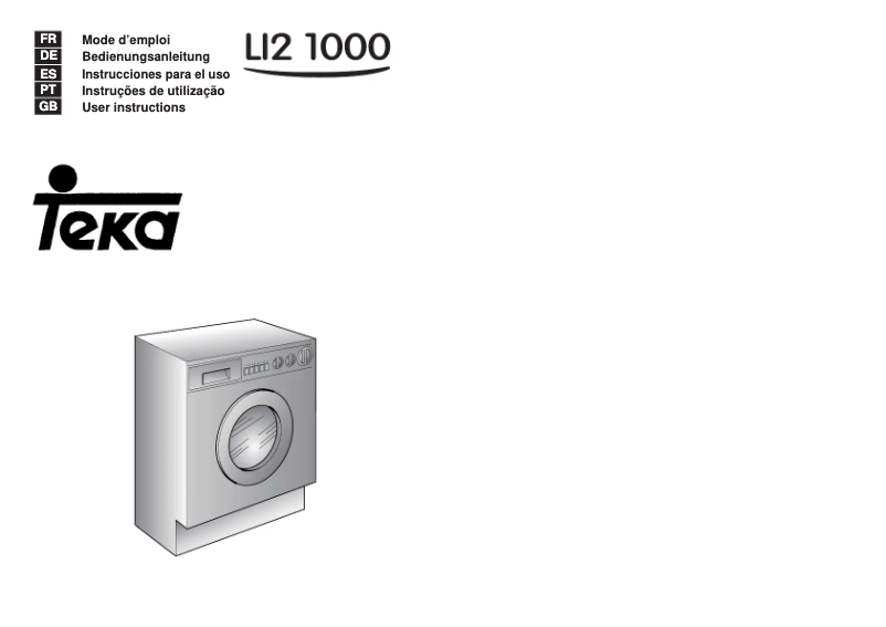 Page 1 of the manual User Manual Teka LI2 1200