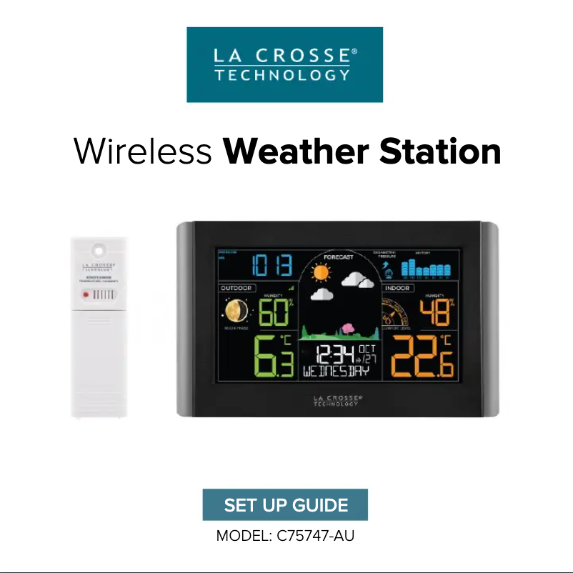 Page 1 of the manual User Manual La Crosse Technology C75747-AU