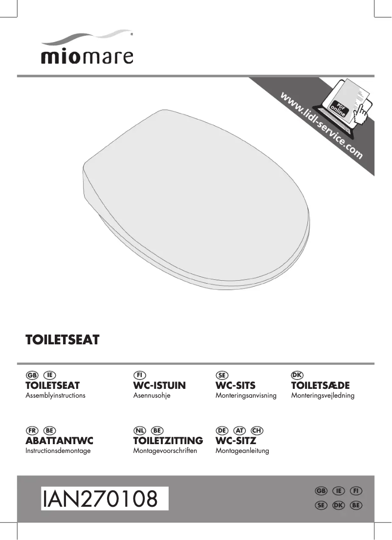 Page 1 of the manual User Manual Miomare IAN 270108
