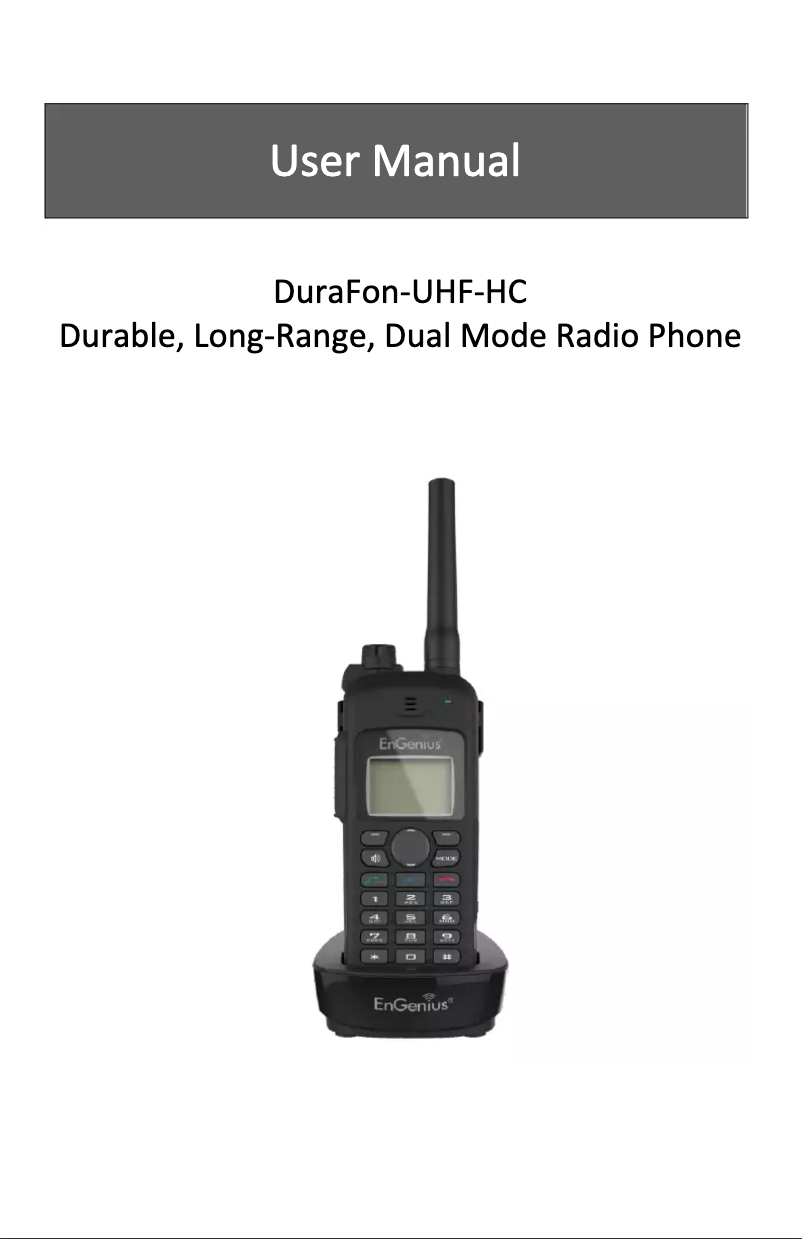 First page image of the manual for DuraFon-UHF