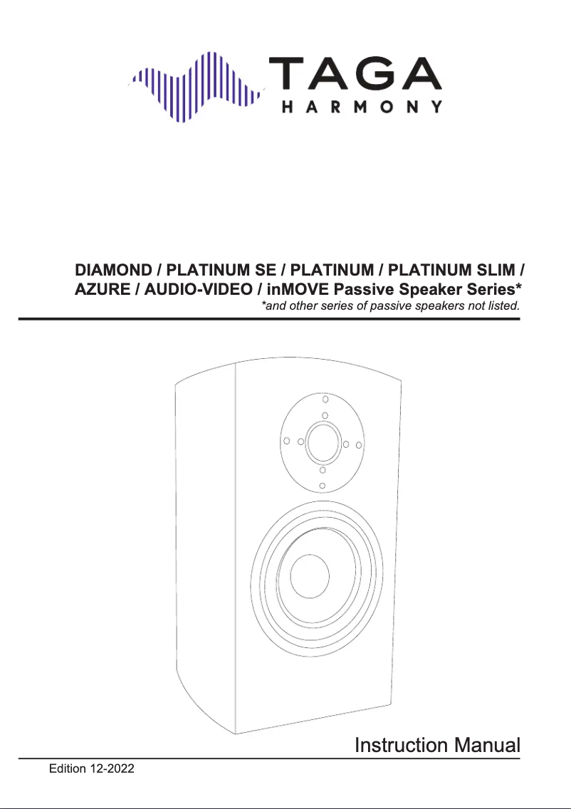 First page image of the manual for TAV-606F SE