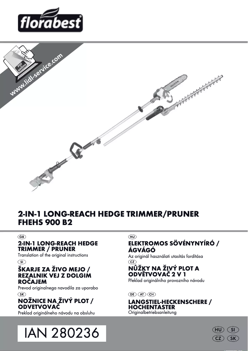 First page image of the manual for FHEHS 900 B2