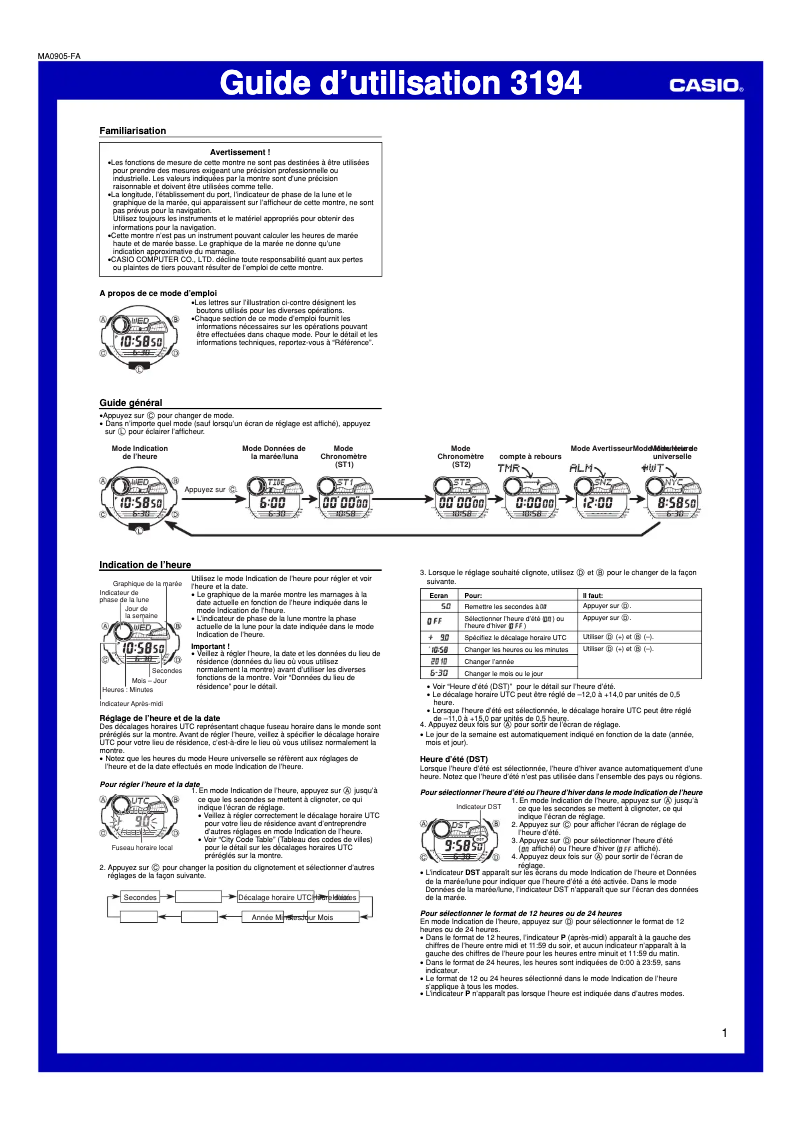 First page image of the manual for G-7900A-4