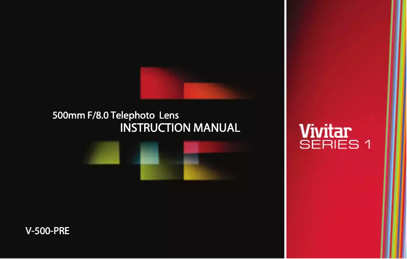 First page image of the manual for V-500-PRE